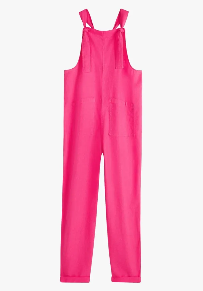 Hush Jumpsuits Women Linen Summer Dungarees Pink Peacock Hush Jumpsuits Women Linen Summer Dungarees Pink Peacock