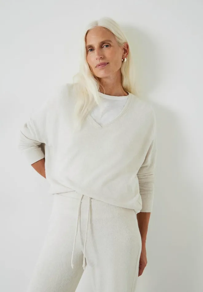 Hush Pyjamas and Nightwear Women Elle Supersoft VNeck Top Viper Grey