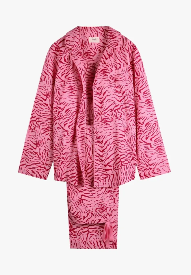 Hush Pyjamas and Nightwear Women Elsa Printed Cotton Pyjamas Tiger Mark Pink Hush Pyjamas and Nightwear Women Elsa Printed Cotton Pyjamas Tiger Mark Pink