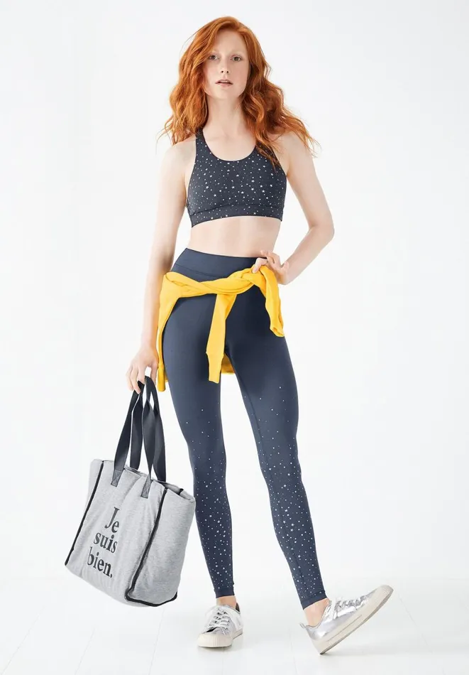 Hush Pyjamas and Nightwear Women Gettie Star Leggings Midnight Navy Silver Star Hush Pyjamas and Nightwear Women Gettie Star Leggings Midnight Navy Silver Star