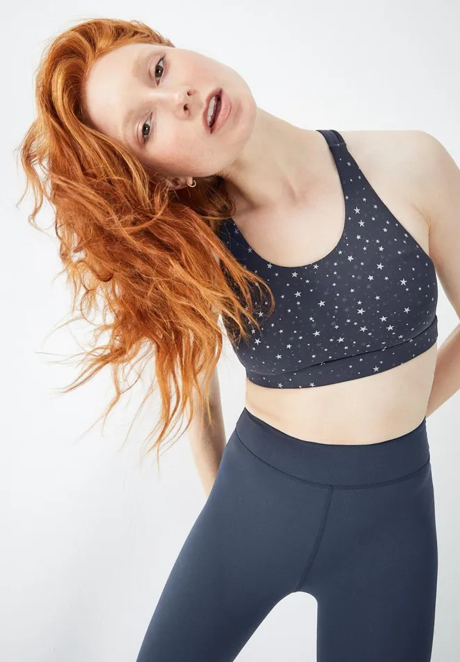 Hush Pyjamas and Nightwear Women Gettie Star Leggings Midnight Navy Silver Star