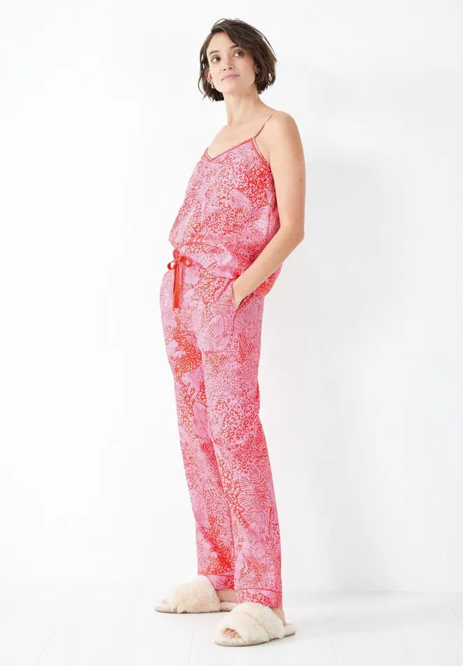 Hush Pyjamas and Nightwear Women Isla Printed Cami Pyjamas Hidden Leopard Orangepink Hush Pyjamas and Nightwear Women Isla Printed Cami Pyjamas Hidden Leopard Orangepink
