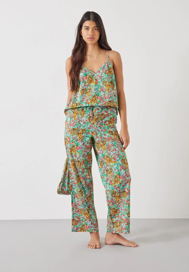 Hush Pyjamas and Nightwear Women Maeva Cotton Cami Pyjamas Tiger Floral