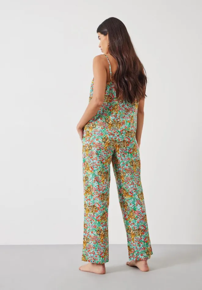 Hush Pyjamas and Nightwear Women Maeva Cotton Cami Pyjamas Tiger Floral