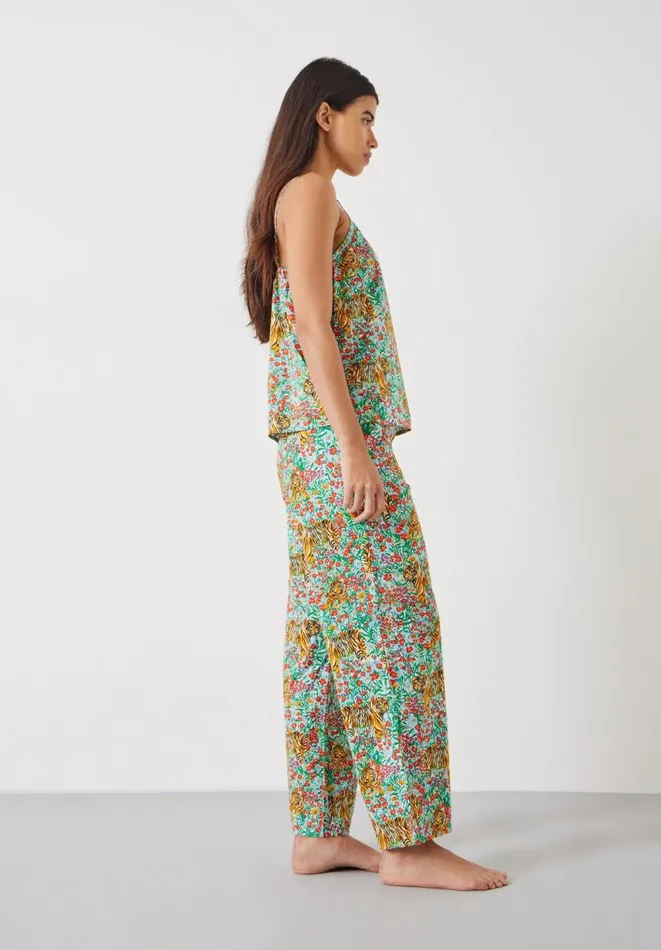 Hush Pyjamas and Nightwear Women Maeva Cotton Cami Pyjamas Tiger Floral