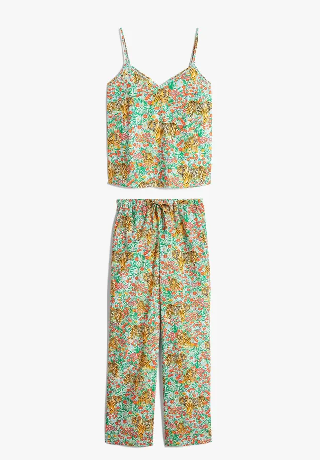 Hush Pyjamas and Nightwear Women Maeva Cotton Cami Pyjamas Tiger Floral