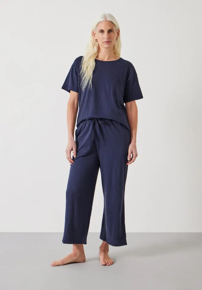 Hush Pyjamas and Nightwear Women Mila Cotton Culotte Pyjamas Midnight Navy Hush Pyjamas and Nightwear Women Mila Cotton Culotte Pyjamas Midnight Navy
