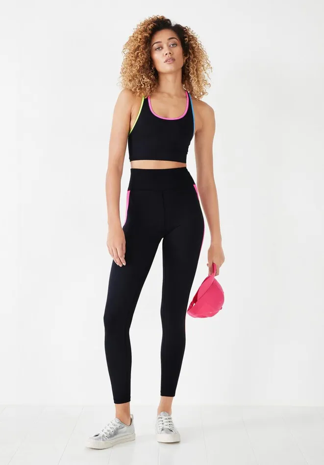 Hush Pyjamas and Nightwear Women Rebecca Striped Gym Leggings Black Multi