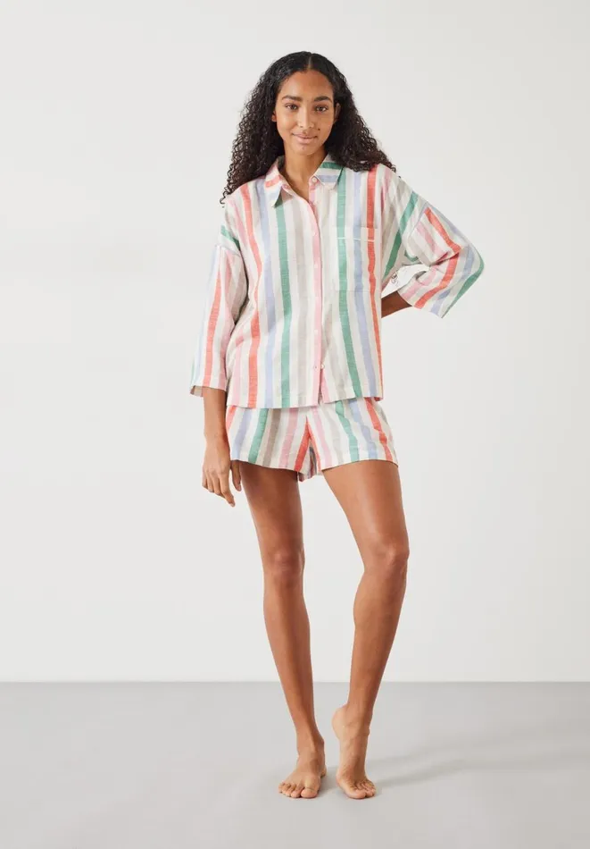 Hush Pyjamas and Nightwear Women Rudie Stripe Short Pyjama Set Multicolour Stripe Hush Pyjamas and Nightwear Women Rudie Stripe Short Pyjama Set Multicolour Stripe