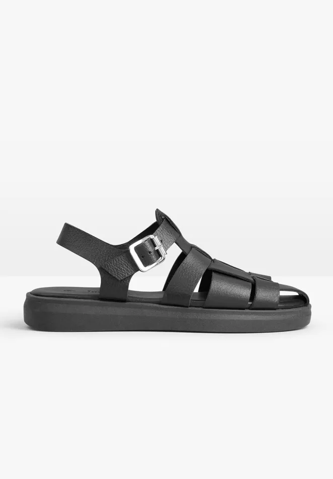 Hush Sandals Women Brisa Leather Sandals Black Hush Sandals Women Brisa Leather Sandals Black
