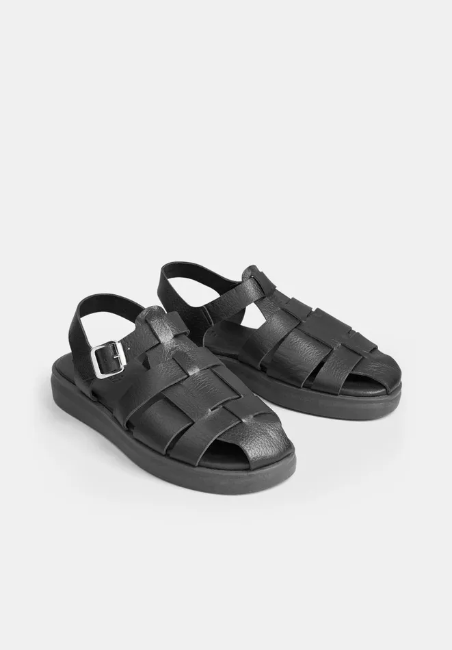 Hush Sandals Women Brisa Leather Sandals Black Hush Sandals Women Brisa Leather Sandals Black