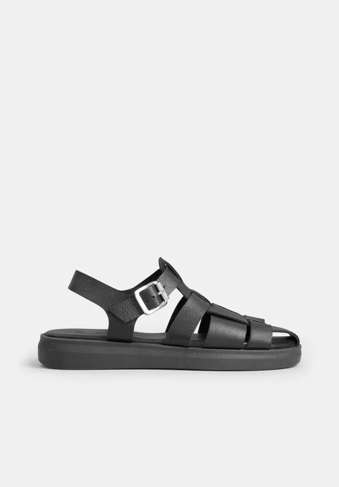 Hush Sandals Women Brisa Leather Sandals Black Hush Sandals Women Brisa Leather Sandals Black