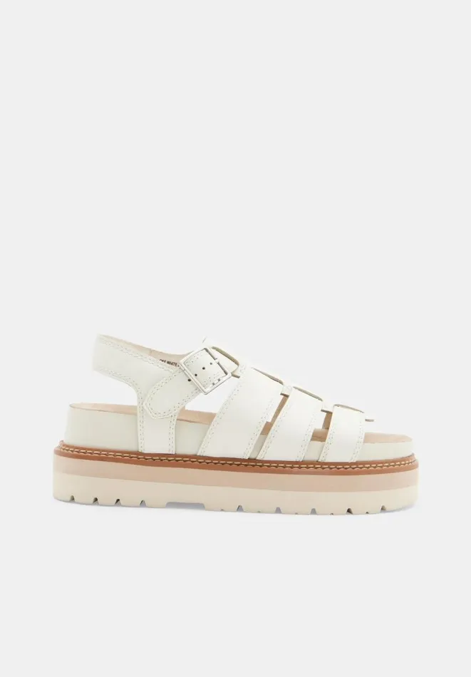 Hush Sandals Women Clarks Orianna Twist Leather Sandals White