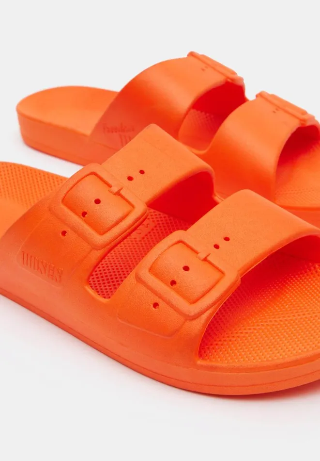 Hush Sandals Women Freedom Moses Slides Neon Orange Hush Sandals Women Freedom Moses Slides Neon Orange