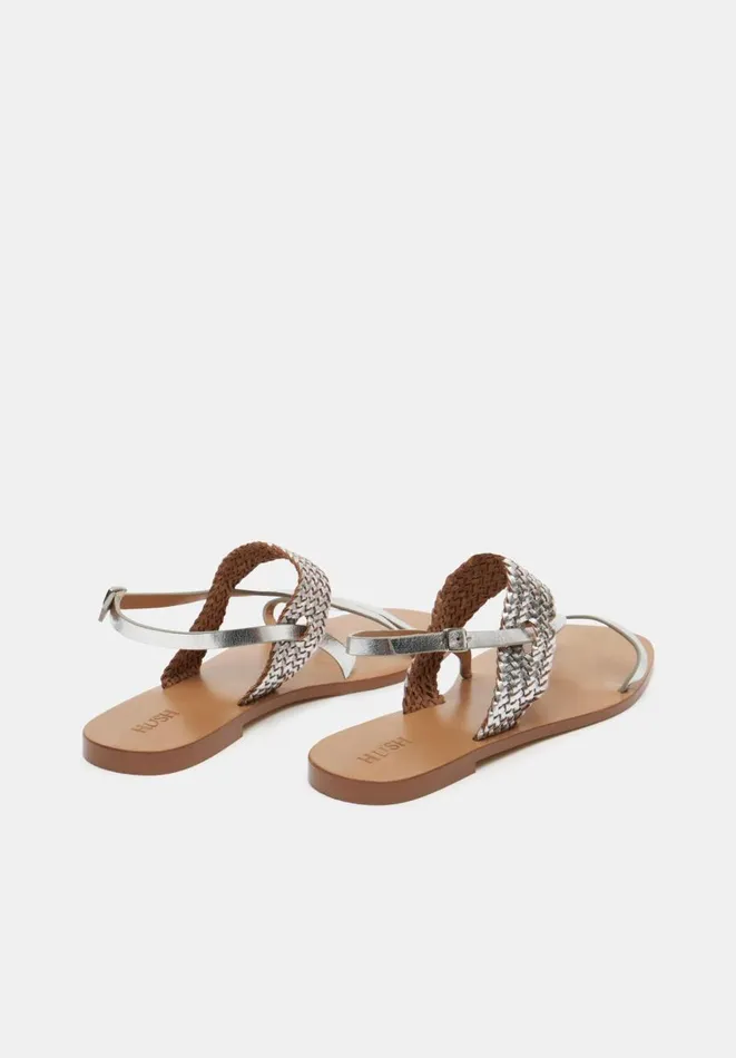 Hush Sandals Women Wren Weave Sandal Silver Metallic Hush Sandals Women Wren Weave Sandal Silver Metallic