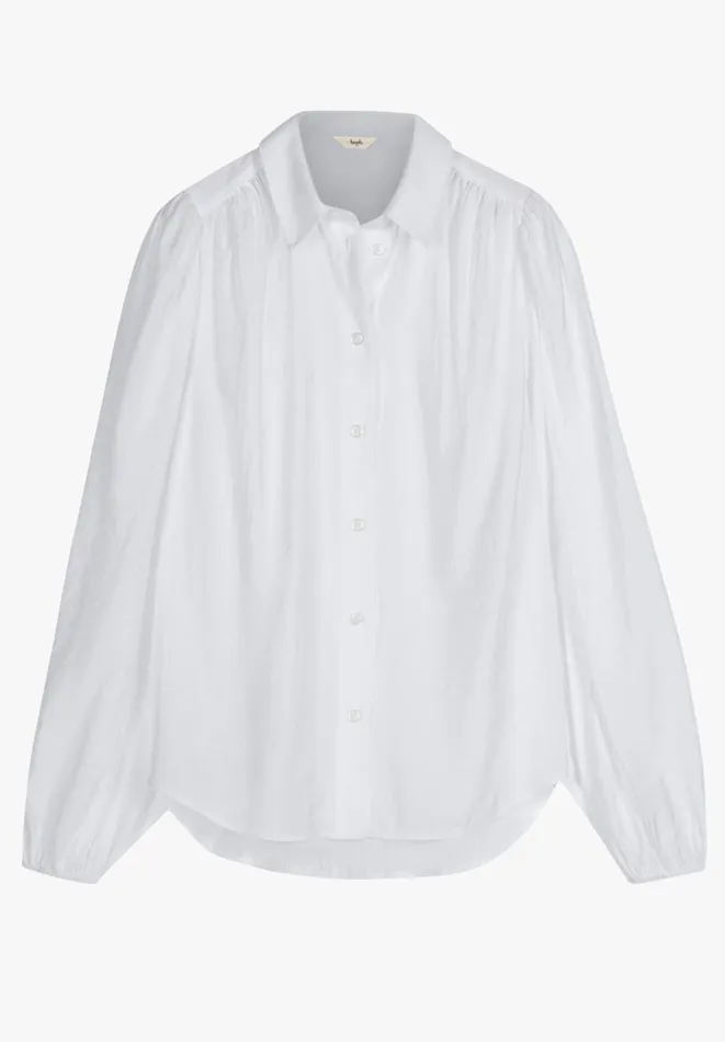 Hush Shirts and Blouses Women Arya Gathered Shirt White Hush Shirts and Blouses Women Arya Gathered Shirt White