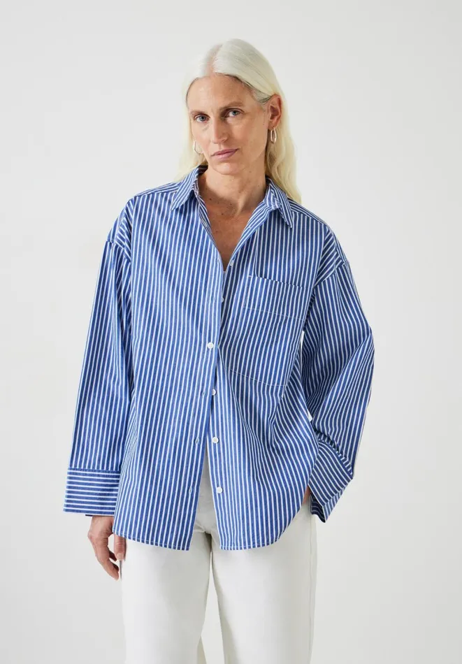 Hush Shirts and Blouses Women Indy Oversized Stripe Shirt Bluewhite Stripe Hush Shirts and Blouses Women Indy Oversized Stripe Shirt Bluewhite Stripe