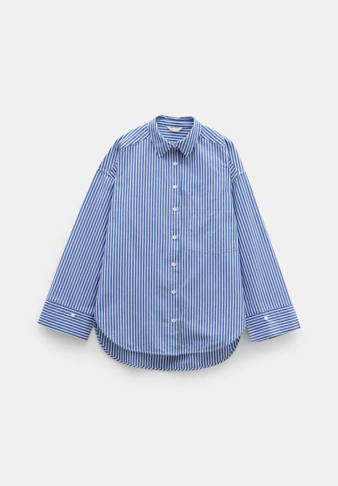 Hush Shirts and Blouses Women Indy Oversized Stripe Shirt Bluewhite Stripe Hush Shirts and Blouses Women Indy Oversized Stripe Shirt Bluewhite Stripe