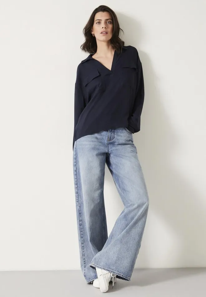 Hush Shirts and Blouses Women Kaz Pocket Shirt Midnight Navy Hush Shirts and Blouses Women Kaz Pocket Shirt Midnight Navy