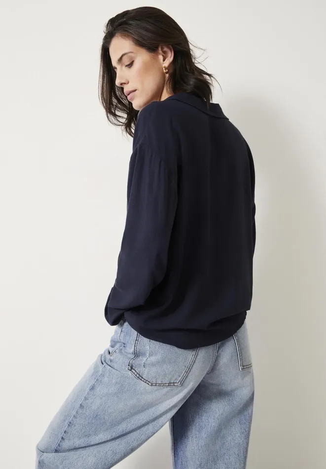 Hush Shirts and Blouses Women Kaz Pocket Shirt Midnight Navy Hush Shirts and Blouses Women Kaz Pocket Shirt Midnight Navy