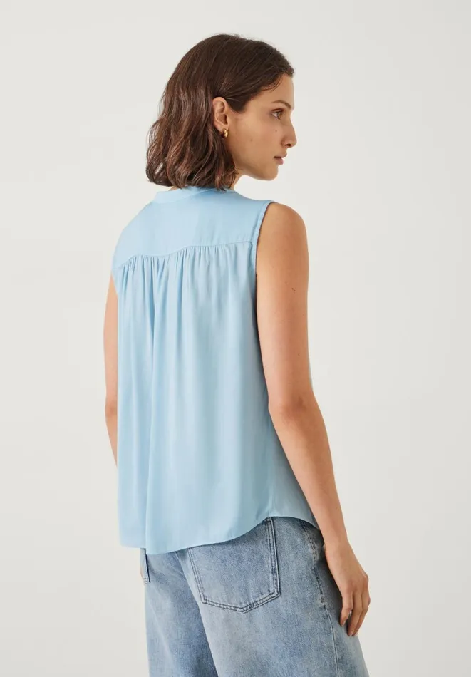 Hush Shirts and Blouses Women Kyla VNeck Blouse Blue Hush Shirts and Blouses Women Kyla VNeck Blouse Blue