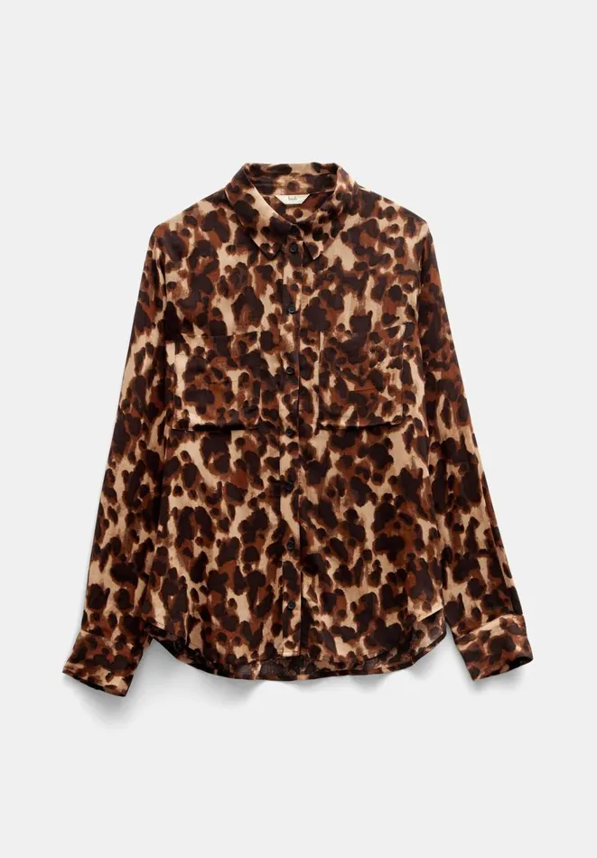 Hush Shirts and Blouses Women Nataliyah Chiffon Shirt Leopard Watercolour Hush Shirts and Blouses Women Nataliyah Chiffon Shirt Leopard Watercolour