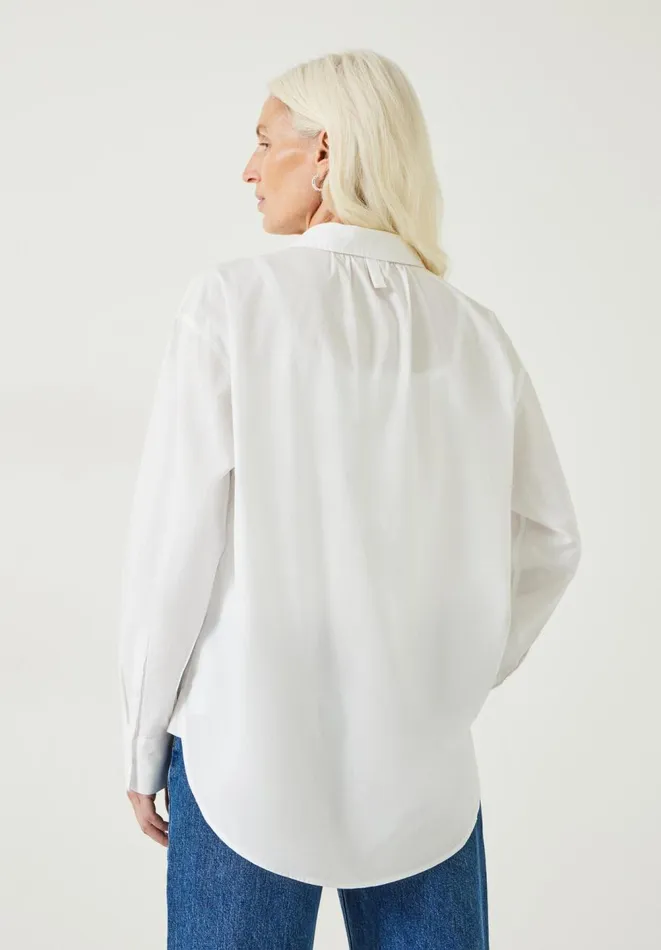 Hush Shirts and Blouses Women Pia Oversized Cotton Shirt White Hush Shirts and Blouses Women Pia Oversized Cotton Shirt White