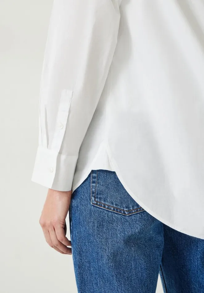 Hush Shirts and Blouses Women Pia Oversized Cotton Shirt White Hush Shirts and Blouses Women Pia Oversized Cotton Shirt White