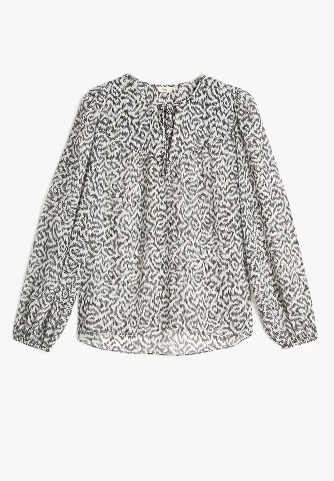 Hush Shirts and Blouses Women Taylor Blouse Abstract Ikat Black White Hush Shirts and Blouses Women Taylor Blouse Abstract Ikat Black White