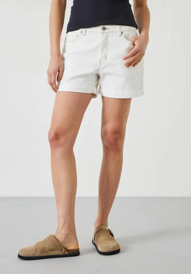 Hush Shorts Women Stretch Denim Shorts White Hush Shorts Women Stretch Denim Shorts White