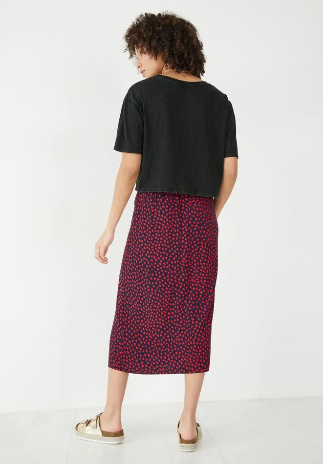Hush Skirts Women Annalise Midi Skirt Hearts Navyred Hush Skirts Women Annalise Midi Skirt Hearts Navyred