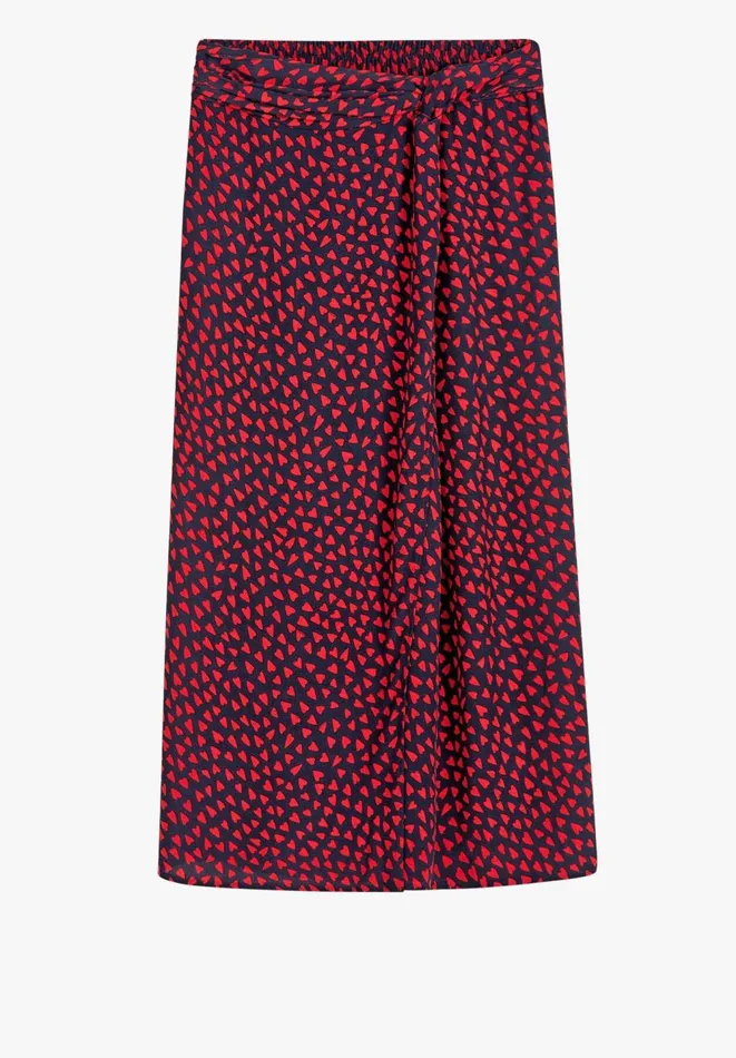Hush Skirts Women Annalise Midi Skirt Hearts Navyred Hush Skirts Women Annalise Midi Skirt Hearts Navyred