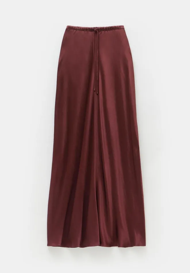 Hush Skirts Women Brielle Satin Skirt Chocolate Brown Hush Skirts Women Brielle Satin Skirt Chocolate Brown