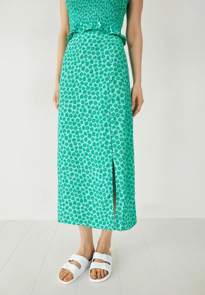Hush Skirts Women Ellie Midi Skirt Summer Meadow Green
