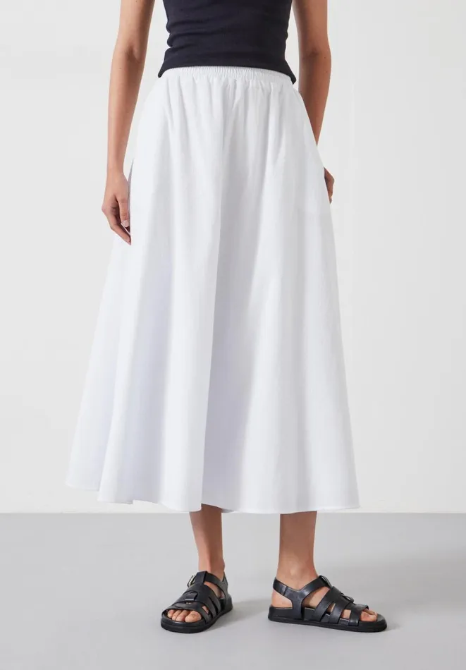Hush Skirts Women Ishani Maxi Textured Skirt White Hush Skirts Women Ishani Maxi Textured Skirt White