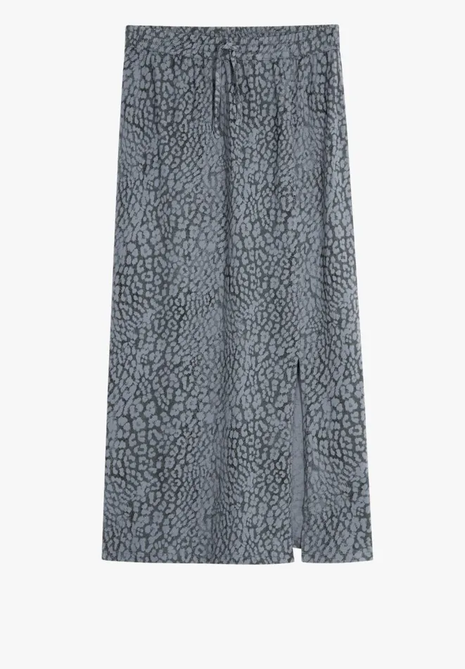 Hush Skirts Women Jay Jersey Midi Skirt Ombre Leopard Grey