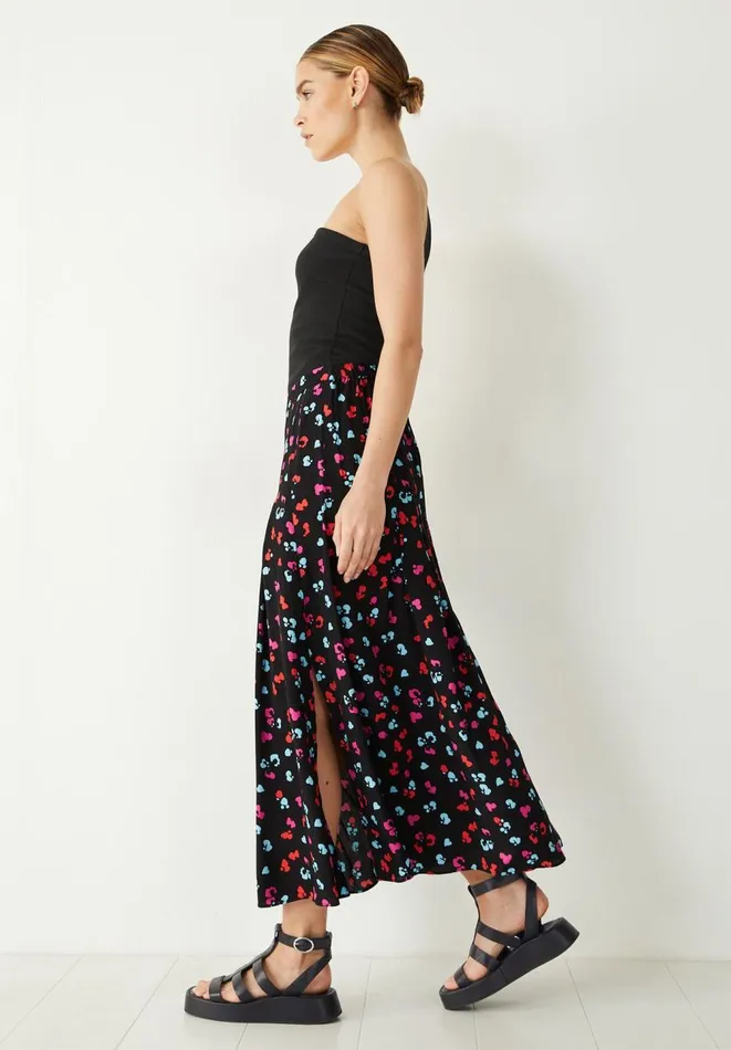 Hush Skirts Women Kylie Pleated Skirt Floral Heart Blackmulti Hush Skirts Women Kylie Pleated Skirt Floral Heart Blackmulti