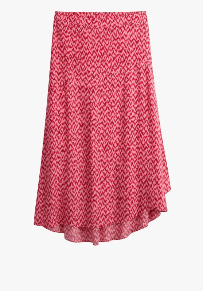 Hush Skirts Women Layered Midi Skirt Zig Zag Pinkred Hush Skirts Women Layered Midi Skirt Zig Zag Pinkred