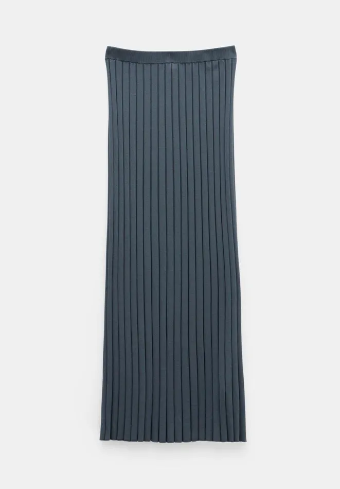 Hush Skirts Women Mazey Rib Knitted Maxi Skirt Slate Grey Hush Skirts Women Mazey Rib Knitted Maxi Skirt Slate Grey