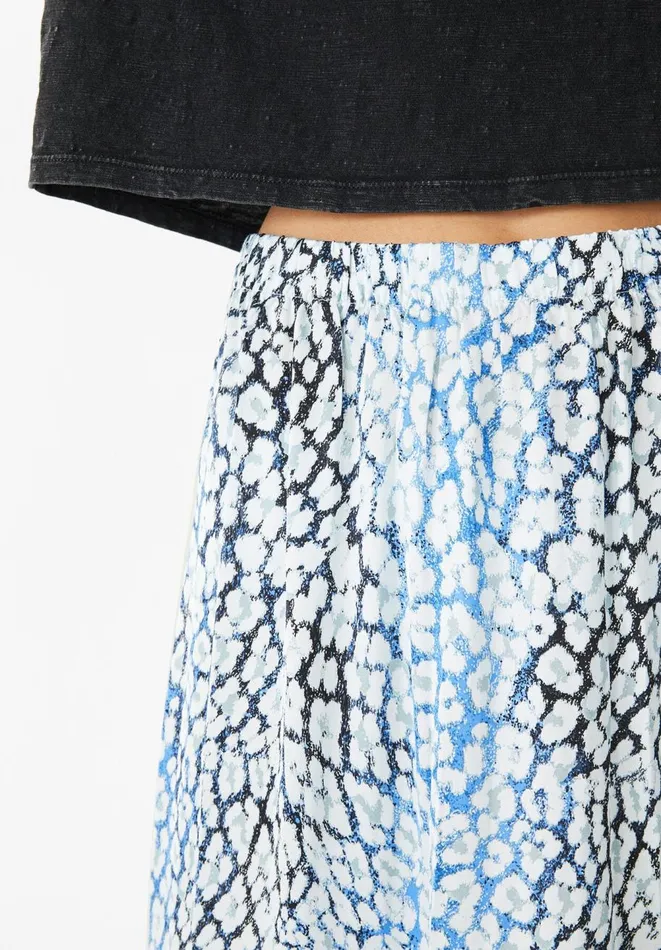 Hush Skirts Women Nichole Satin Skirt Ombre Leopard Blue Hush Skirts Women Nichole Satin Skirt Ombre Leopard Blue