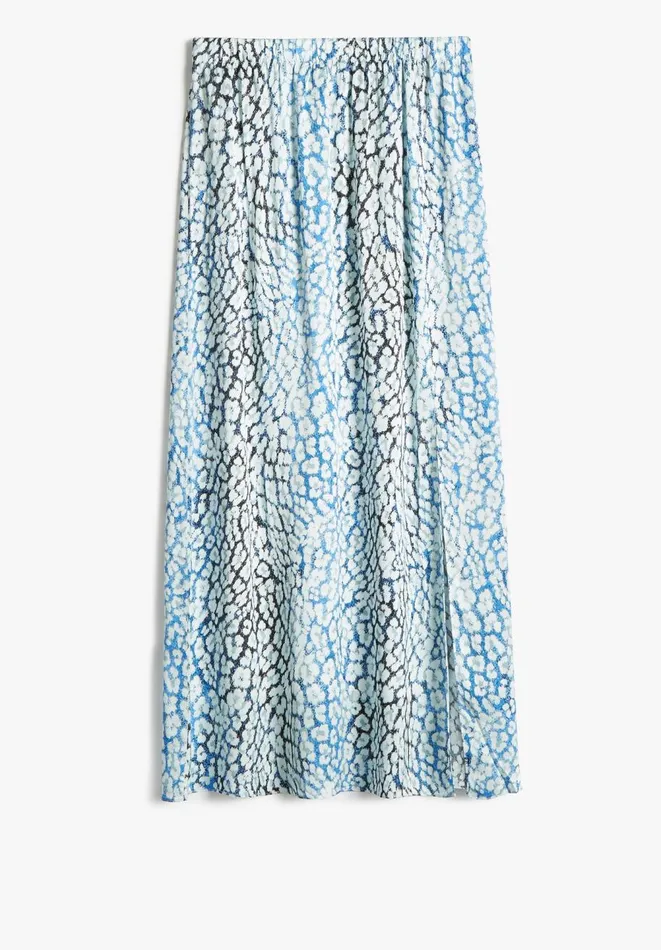 Hush Skirts Women Nichole Satin Skirt Ombre Leopard Blue Hush Skirts Women Nichole Satin Skirt Ombre Leopard Blue
