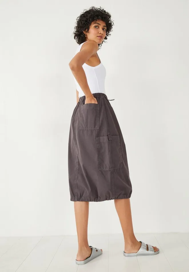 Hush Skirts Women Raquel Midi Cargo Skirt Washed Black Hush Skirts Women Raquel Midi Cargo Skirt Washed Black