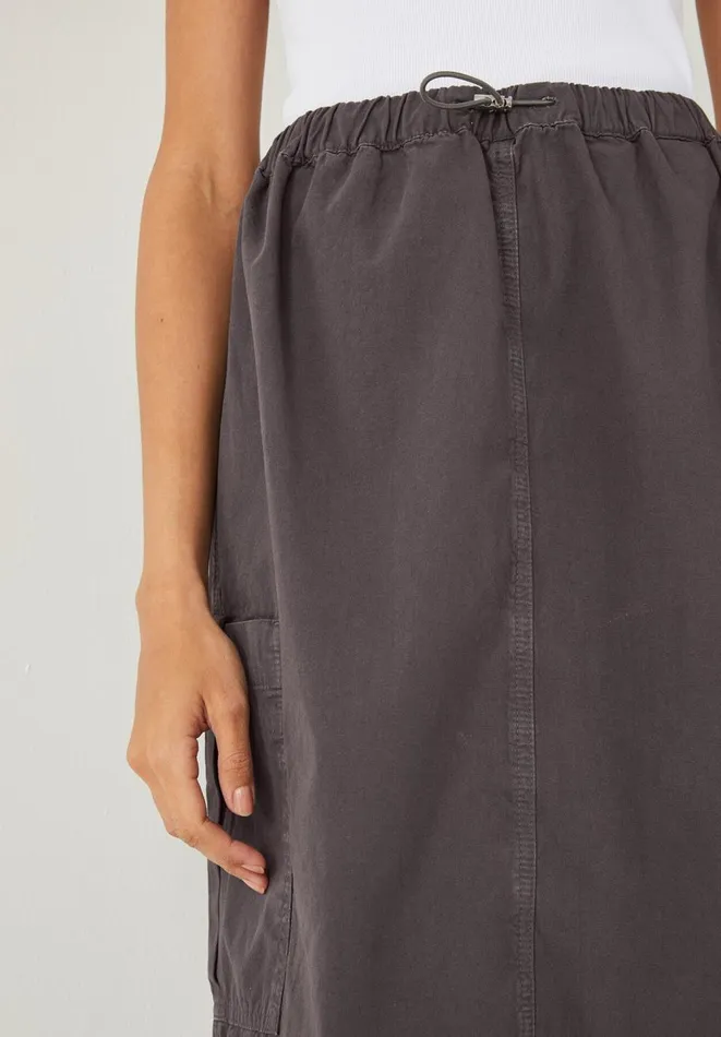 Hush Skirts Women Raquel Midi Cargo Skirt Washed Black Hush Skirts Women Raquel Midi Cargo Skirt Washed Black