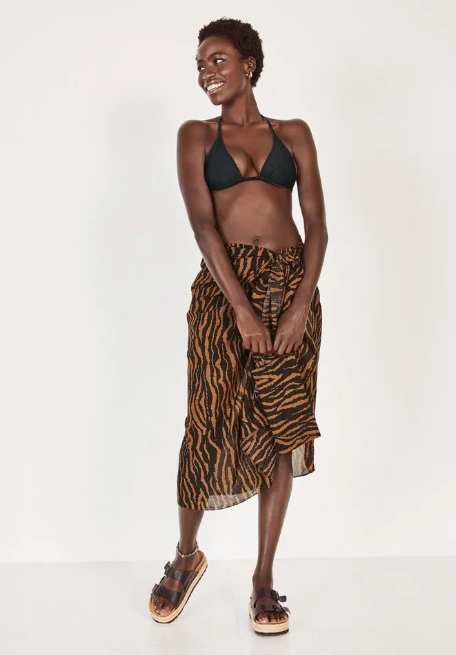 Hush Skirts Women Romy Beach Sarong Tiger Hush Skirts Women Romy Beach Sarong Tiger
