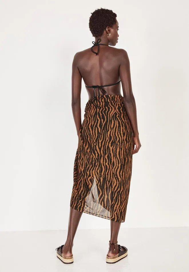 Hush Skirts Women Romy Beach Sarong Tiger Hush Skirts Women Romy Beach Sarong Tiger