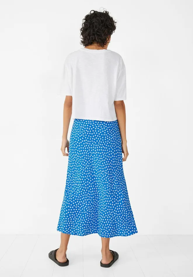Hush Skirts Women Simone Belted Midi Skirt Spot Bluewhite Hush Skirts Women Simone Belted Midi Skirt Spot Bluewhite