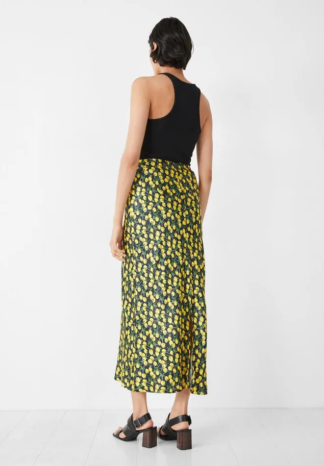 Hush Skirts Women Simone Maxi Skirt Cherries Yellowblack Hush Skirts Women Simone Maxi Skirt Cherries Yellowblack