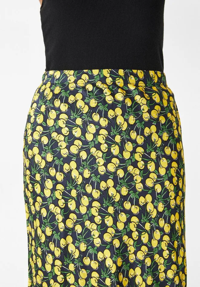 Hush Skirts Women Simone Maxi Skirt Cherries Yellowblack Hush Skirts Women Simone Maxi Skirt Cherries Yellowblack