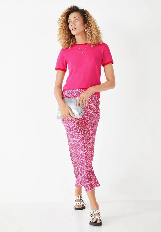 Hush Skirts Women Simone Slinky Skirt Graphic Leopard Pink