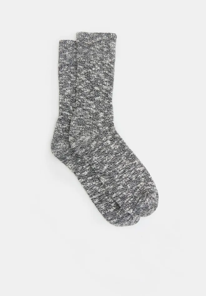 Hush Socks and Tights Women Cali Cotton Twist Socks Charcoal Twist